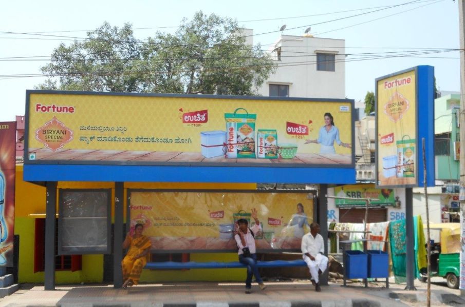 Hoardings Advertising Agency, BQS Advertising rates at Kaikondrahalli Bus Stop Bangalore Karnataka